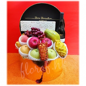 M14  Mid Autumn Fruit Box - Grand Hyatt Mooncakes & Red Wine  (sold out)